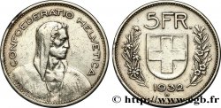 SUIZA 5 Francs Berger des alpes 1932 Berne