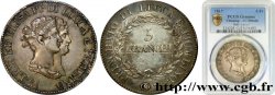ITALIA - PRINCIPATO DI LUCCA E PIOMBINO - FELICE BACCIOCHI E ELISA BONAPARTE 5 Franchi, grands bustes 1807 Florence q.SPL PCGS