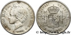SPAIN 5 Pesetas Alphonse XIII 2e type 1892 Madrid VF 