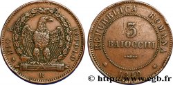 ITALIE - RÉPUBLIQUE ROMAINE 3 Baiocchi 1849 Rome TTB 