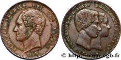 BELGIQUE 10 Centimes Mariage du Duc et de la Duchesse de Brabant 1853  TTB+ 