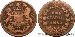 INDES BRITANNIQUES 1/4 Anna East India Company 1835 Bombay TB 