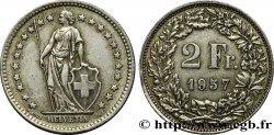 SUISSE 2 Francs Helvetia 1957 Berne - B