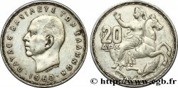 GRÈCE 20 Drachmes Paul Ier 1960 