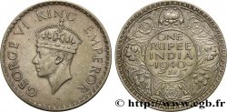 INDIA BRITÁNICA 1 Roupie Georges VI couronné 1940 Bombay