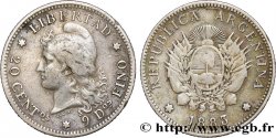 ARGENTINIEN 20 Centavos Liberté au bonnet / emblème 1883  fSS 