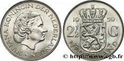 NETHERLANDS 2 1/2 Gulden Juliana 1959 Utrecht AU 