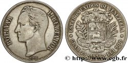 VENEZUELA 5 Bolivares Simon Bolivar 1936 Philadelphie TB+ 