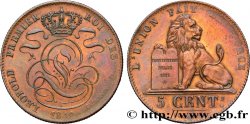 BELGIUM 5 Centimes monogramme de Léopold Ier 1849  XF 