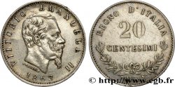 ITALIE 20 Centesimi Victor Emmanuel II 1863 Milan TTB+ 