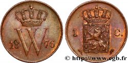 PAYS-BAS 1 Cent emblème monogramme de Guillaume III 1876 Utrecht SUP 