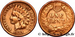 UNITED STATES OF AMERICA 1 Cent tête d’indien, 3e type 1881 Philadelphie XF 