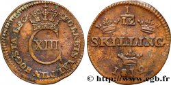 SUÈDE 1/12 Skilling Charles XIII 1812  TTB 