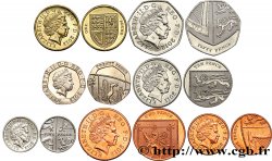 REINO UNIDO Lot de 7 monnaies 2011-2012 Llantrisant
