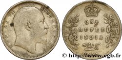 BRITISCH-INDIEN 1 Rupee (Roupie) Edouard VII 1907 Calcutta fSS 