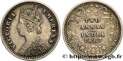 BRITISCH-INDIEN 2 Annas Anna Victoria 1887  fVZ 