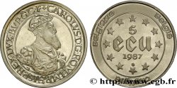 BELGIUM 5 Ecu Charles Quint 1987  MS 