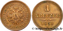 AUSTRIA 1/4 Kreuzer aigle bicéphale 1851 Vienne AU 