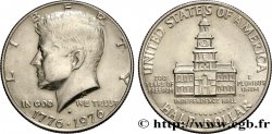 ÉTATS-UNIS D&nbsp;AMÉRIQUE 1/2 Dollar Kennedy / Independence Hall bicentennaire 1976 Denver SUP 