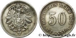 ALEMANIA 50 Pfennig Empire aigle impérial 1875 Munich
