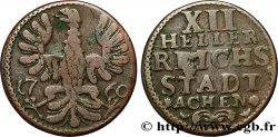 ALLEMAGNE - AIX-LA-CHAPELLE 12 Heller ville de Aachen aigle 1760  TB 