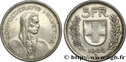 SUIZA 5 Francs Berger des alpes / bouclier suisse 1966 Berne - B