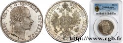 AUSTRIA 1 Florin François-Joseph Ier tête laurée 1862 Vienne