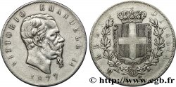 ITALIA 5 Lire Victor Emmanuel II 1877 Rome