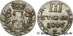 ALLEMAGNE - BERG 3 Stuber monogramme de Joachim Murat Duc de Berg 1806 Düsseldorf TB+ 