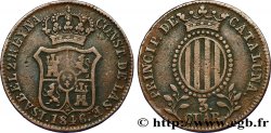 ESPAGNE - CATALOGNE 3 Quartos frappe au nom d’Isabelle II / écu de Catalogne 1846 Catalogne TB+ 