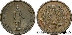 CANADA 2 Sous (1 Penny) Province du Bas Canada City Bank 1837 Boulton & Watt TTB 