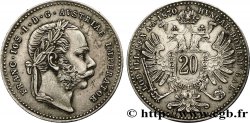 AUSTRIA 20 Kreuzer Empereur François-Joseph Ier tête laurée / aigle bicéphale 1870 Vienne