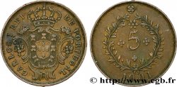 AÇORES 5 Réis frappe pour Charles Ier (Carlos) 1901  TTB+ 