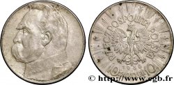 POLOGNE 10 Zlotych Maréchal Pilsudski 1936 Varsovie TTB 