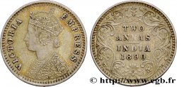 INDES BRITANNIQUES 2 Annas Victoria 1890 Calcutta TTB+ 