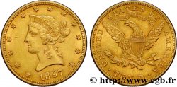ÉTATS-UNIS D&nbsp;AMÉRIQUE 10 Dollars or &nbsp;Liberty&nbsp; 1897 Philadelphie AU 