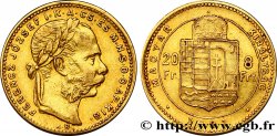 HUNGRíA 20 Francs or ou 8 Forint, 2e type François-Joseph Ier 1881 Kremnitz