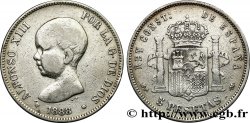 SPAIN 5 Pesetas Alphonse XIII 1er type 1888 Madrid VF 