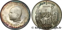 TUNISIE 1 Dinar Proof Habib Bourguiba - Le poète Virgile 1969  SPL 