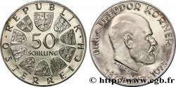 AUSTRIA 50 Schilling Proof 100e anniversaire de la naissance du Dr Theodor Körner 1973  MS 