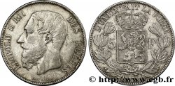 BELGIQUE 5 Francs Léopold II 1870 