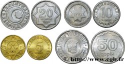AZERBAIYáN Lot de 4 monnaies 5, 10, 20 et 50 Qapik 1992-1993 