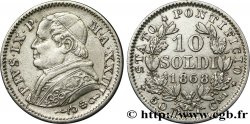 VATIKANSTAAT UND KIRCHENSTAAT 10 Soldi (50 Centesimi) Pie IX an XXII 1868 Rome SS 