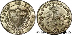 SUISSE - CANTON DE VAUD 1/2 Batzen 1806 Lausanne TTB 