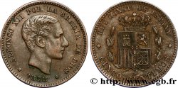 ESPAGNE 5 Centimos Alphonse XII 1878 Oeschger Mesdach & CO TTB+ 