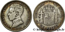ESPAGNE 1 Peseta Alphonse XIII 4e type de buste 1903 Madrid TB+ 