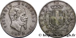 ITALY 5 Lire Victor Emmanuel II 1872 Milan