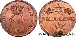 SUÈDE 1/12 Skilling Charles XIV 1825  SUP 