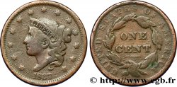 ÉTATS-UNIS D&nbsp;AMÉRIQUE 1 Cent Liberté “Matron Head” modifié 1837  B+ 