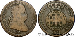 PORTUGAL 1 Pataco ou 40 reis Jean VI 1820 Lisbonne TB 